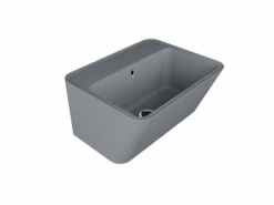 Lavabo Sospeso/Appoggio Wynn 50X40Xh.25 In Ceramica Opaco Grigio
