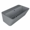 Lavabo Sospeso/Appoggio Wynn 70X40Xh.25 In Ceramica Opaco Grigio -arredo bagno negozio lavabo wynn 70x40 grigio matt frontale