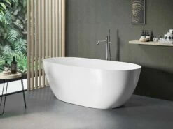 Vasca Freestanding Leo 160x74 Cm Bianco Lucido