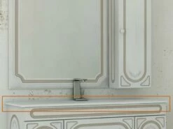 Lavabo Incasso Monet/Matisse Integrato 121X46 In Ceramica Lucido Bianco