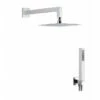Kit Doccia Soffione Mel Inox Quadrato Con Duplex -arredo bagno negozio mel kit doccia 21729