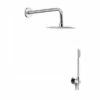 Kit Doccia Soffione Mel Inox Tondo Con Duplex