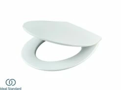 Sedile Wc Ideal Standard® Quarzo-Eurovit Bianco Lucido Con Cerniere In Metallo