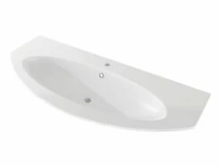 Lavabo Incasso Modo Unitop 122X52 In Resina Lucido Bianco