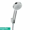 Kit Duplex Doccia Myclub Hansgrohe Ottone Cromo 1 Getto -arredo bagno negozio myclub set supporto doccia ecosmart risparmio idrico v3 nb