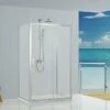 Box Doccia Neptum 100x80x80 H190 Porta Scorrevole E 2 Lati Fissi Cristallo 6 Mm Trasparente Cromato -arredo bagno negozio neptum box doccia 1 lato scorrevole 2 fissi 2