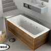 Pannello Frontale Per Vasca Idromassaggio Jacuzzi® Silk 170 Cm Dark Oak -arredo bagno negozio pannello frontale silk dark oak 1