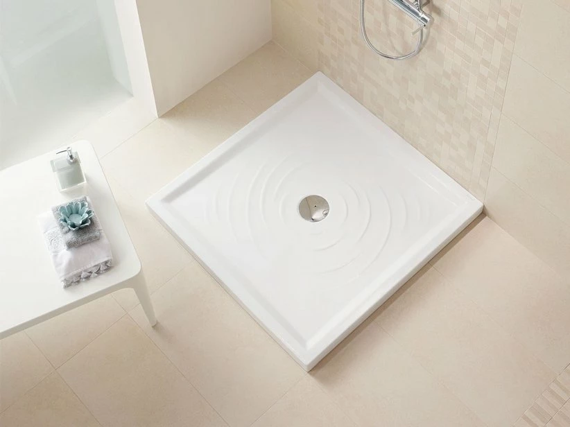 Piatto Doccia Aqua 90X90 H5,5 Ceramica Bianco 3 Piatto Doccia Aqua 90X90 H5,5 Ceramica Bianco