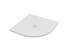 Piatto Doccia Semicircolare Crypto 90x90 H2,5 Cm In Resina Bianco