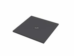 Piatto Doccia Quadrato Crypto 80x80 H2,5 Cm In Resina Grafite