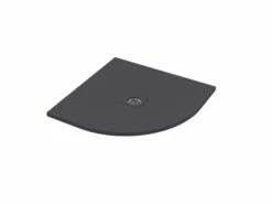 Piatto Doccia Semicircolare Crypto 80x80 H2,5 Cm In Resina Grafite