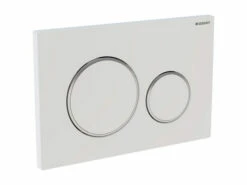 Placca Wc Geberit Sigma20 2 Pulsanti Bianco/Cromo/Bianco