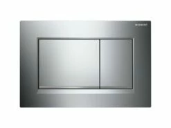 Placca Wc Geberit Sigma30 2 Pulsanti Cromo/Satinato/Cromo