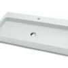 Lavabo Appoggio/Incasso Ponza 100 In Resina Opaco Bianco Carrara