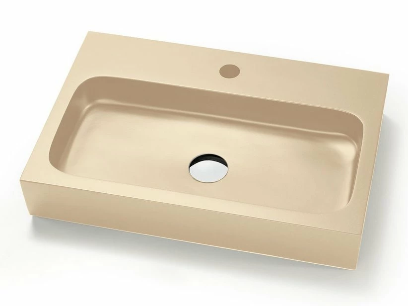 Lavabo Appoggio/Incasso Ponza 60 In Resina Opaco Crema Marfil 3 Lavabo Appoggio/Incasso Ponza 60 In Resina Opaco Crema Marfil
