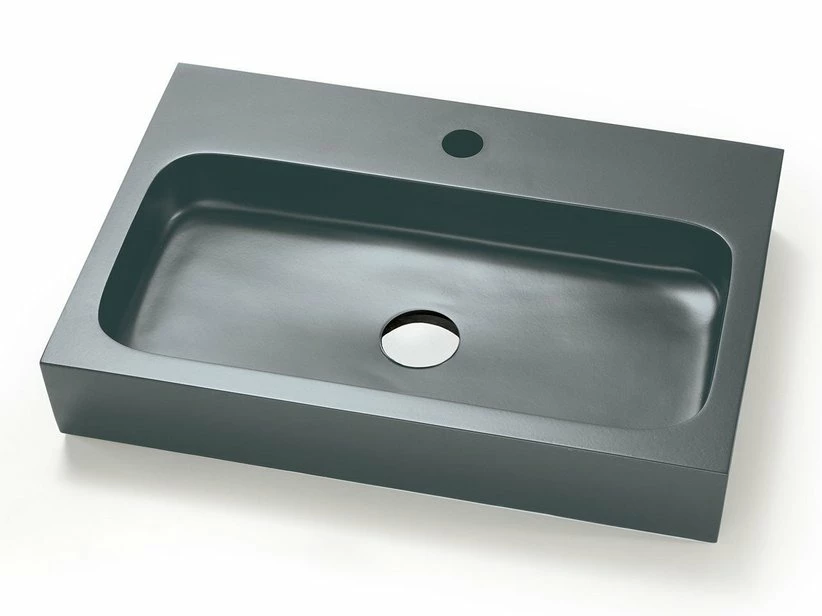 Lavabo Appoggio/Incasso Ponza 60 Grigio Carnico In Resina Opaco Grigio Carnico 3 Lavabo Appoggio/Incasso Ponza 60 Grigio Carnico In Resina Opaco Grigio Carnico