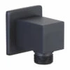 Presa Acqua Low 1/2 Quadrato Nero Opaco -arredo bagno negozio presa acqua low 12 quadrato nero opaco
