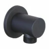 Presa Acqua Low 1/2 Tonda Nero Opaco -arredo bagno negozio presa acqua low 12 tonda nero opaco
