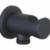 Presa Acqua Low Tonda Nero Opaco -arredo bagno negozio presa acqua low tonda nero opaco