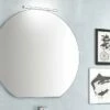 Specchio Bagno Filo Lucido Tonda Segata Cm. 90X84 -arredo bagno negozio qubo 12 specchiera