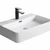 Lavabo Da Appoggio Sarca 60x42 In Ceramica Bianco Lucido 2 Lavabo Da Appoggio Sarca 60x42 In Ceramica Bianco Lucido -arredo bagno negozio sarca lavabo ceramica bianco minimale 21351