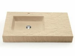 Lavabo Top Slate 90 In Resina Crema Marfil