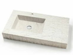 Lavabo Top Slate 90 In Resina Decorato Bianco
