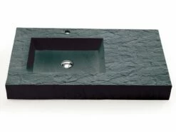 Lavabo Top Slate 90 In Resina Grigio Carnico