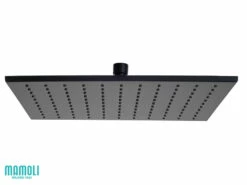 Soffione Doccia Feel 20x20 Ottone Quadrato Nero Opaco