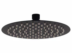 Soffione Doccia Low Ø25 Cm Acciaio Inox Tondo Nero Opaco