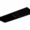 Soffione Doccia Spa 50x22 Cm Acciaio Inox 2 Getti Pioggia + Cascata Nero Opaco -arredo bagno negozio soffione doccia spa 50x22 cm acciaio inox 2 getti pioggia cascata nero opaco