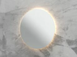 Specchiera Bagno Vanity Retroilluminata Ø80 Con Specchio A Filo Lucido Led