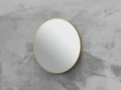 Specchio Bagno Queen Ø60 Cm Con Cornice Verniciato Oro Opaco