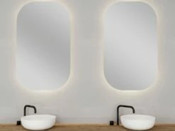 Specchio Bagno Vanity 100x60 Cm Ovale A Led Retroilluminato