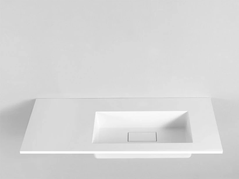 Lavabo Da Appoggio Unitop Hide 115,5X51,5 Destro In Resina Opaco Bianco 3 Lavabo Da Appoggio Unitop Hide 115,5X51,5 Destro In Resina Opaco Bianco