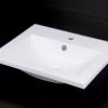 Lavabo Incasso Unitop Slim 51X40 In Resina Lucido Bianco -arredo bagno negozio unitop slim resina 50