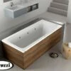 Vasca Idromassaggio Jacuzzi® Silk 170x70 Destra Con 8 Bocchette E Finitura Effetto Legno Dark Oak -arredo bagno negozio vasca destra silk dark oak 1