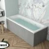 Vasca Idromassaggio Jacuzzi® Silk 170x70 Sinistra Con 8 Bocchette E Finitura Effetto Cemento