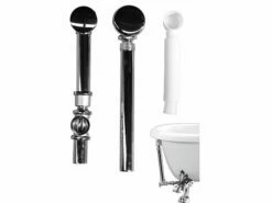 Scarico + Troppo Pieno + Tubo Raccordo Per Vasche Stile Retrò