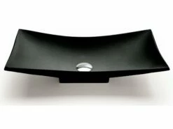 Lavabo Da Appoggio Vela In Resina Opaco Nero Africa