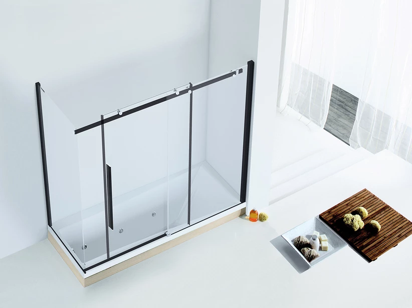 Box Doccia Per Vasca Velo 170X70Xh150 1 Anta Scorrevole Cristallo Trasparente 8 Mm Profilo Nero Opaco 3 Box Doccia Per Vasca Velo 170X70Xh150 1 Anta Scorrevole Cristallo Trasparente 8 Mm Profilo Nero Opaco