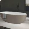 Vasca Freestanding Virgo 170x82 Cm Esterno Tortora Fossil/Interno Bianco Opaco -arredo bagno negozio virgo 70332