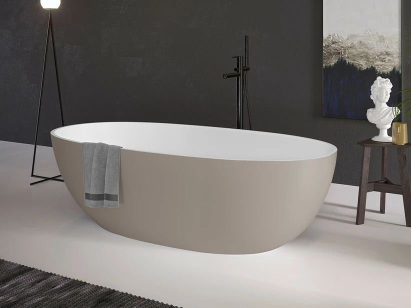 Vasca Freestanding Virgo 170x82 Cm Esterno Beige Avena/Interno Bianco Opaco 3 Vasca Freestanding Virgo 170x82 Cm Esterno Beige Avena/Interno Bianco Opaco