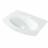 Lavabo Unitop Wave 70x51 Cm Vasca Centrale In Vetro Bianco Lucido -arredo bagno negozio wave 67574