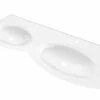 Lavabo Unitop Wave 138x51 Cm Doppia Vasca In Vetro Bianco Lucido 1 Lavabo Unitop Wave 138x51 Cm Doppia Vasca In Vetro Bianco Lucido -arredo bagno negozio wave 67578