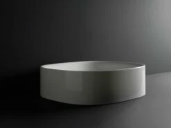 Lavabo Da Appoggio Wild 45 In Ceramica Lucido Bianco