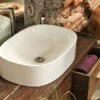 Lavabo Da Appoggio Wild 60 In Ceramica Lucido Bianco -arredo bagno negozio wild lavabo appoggio 60